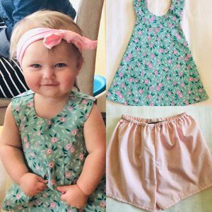 2/$25 Infant/Toddler Dress + Shorts Set